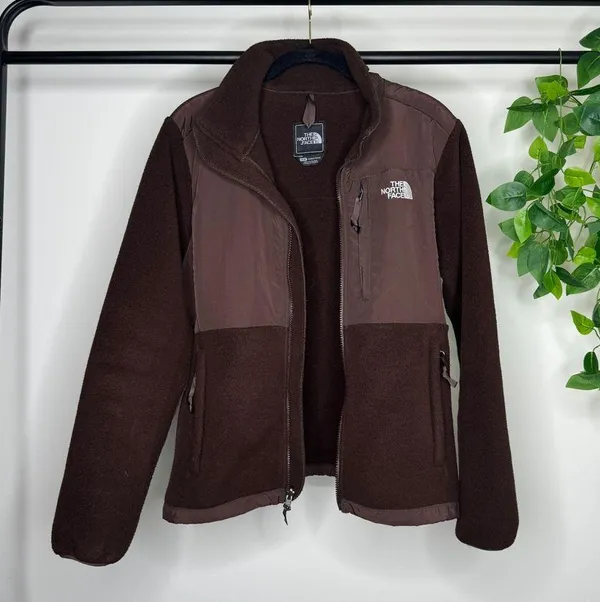 The North Face Chocolate Brown Denali Polartec Fleece Jacket size M Medium AC6W - Image 3