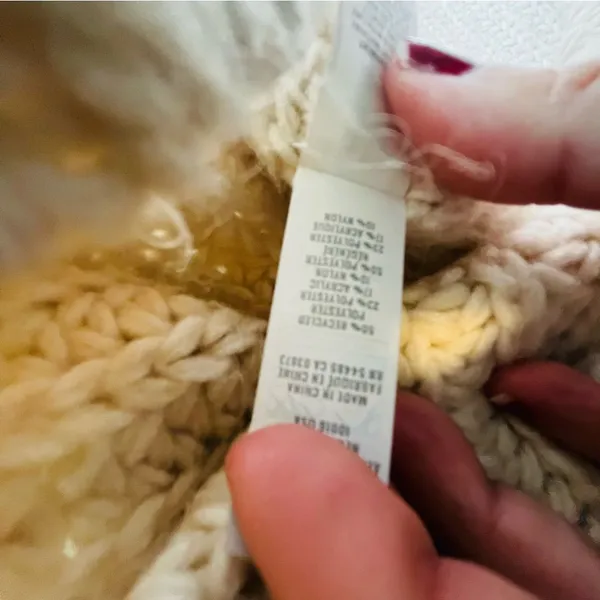 Aerie Cream Chunky Knit Crew Neck Sweater XS Oversized - Image 10