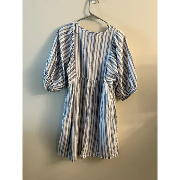 Universal Threads Women's Puff Sleeve Mini Striped‎ Dress Size S - Image 6