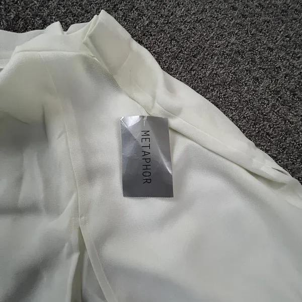 NWT Metaphor Ivory Layered Flowy Beach Cruise Dress Pants Med‎ Wide Leg Comfort - Image 7