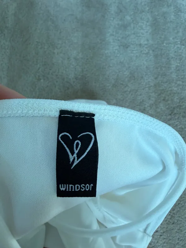 Windsor White Ruched Mini Dress - Image 4
