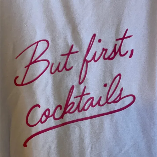 Wildfox Pink Sweatshirt - 'But First, Cocktails' - Image 3