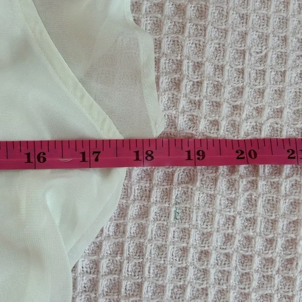 Express White Ethereal Chiffon V-Neck Dress Flutter Sleeve NWT Size S Angelcore - Image 6