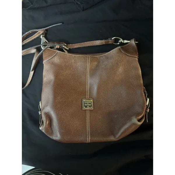 Vintage Dooney & Bourke Crossbody Purse Brown Adjustable Multiple Pockets - Image 4