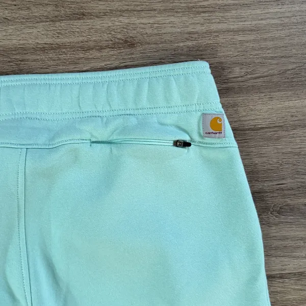 Carhartt Mint Green Women's Track Joggers Size Large Cozy Sweats Relaxed Fit - Image 4