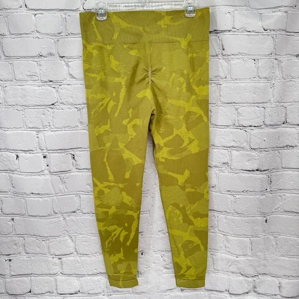 Gym Shark Adapt Leggings Women's XL Green Camo Jacquard High Waist Butt Scrunch - Image 2