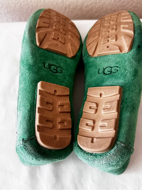 UGG Bright Green Suede Slip-On Loafers - Image 7
