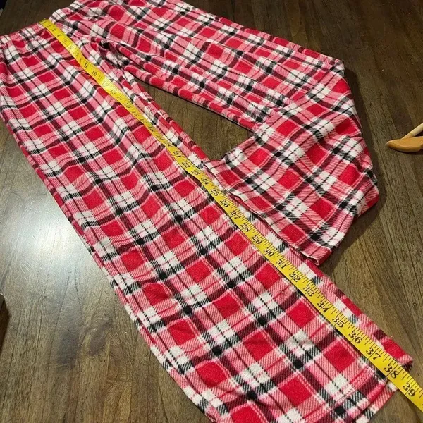 Flirtitude Plaid Fleece Pajama Pants Small - Image 5