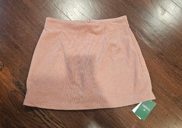 High Waisted Invisible Zipper 2-in-1 A Line Mini Corduroy Casual Skirt - Image 7