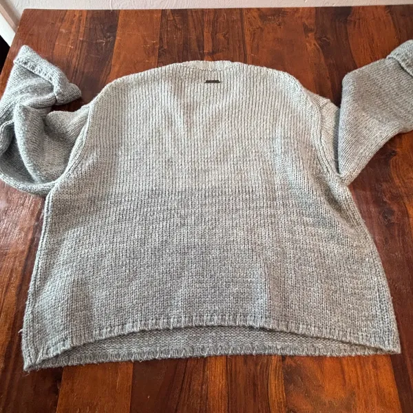 Carve Designs Sage Green Chunky Knit Crew Neck‎ Sweater Womens Large Relaxed Fit - Image 6