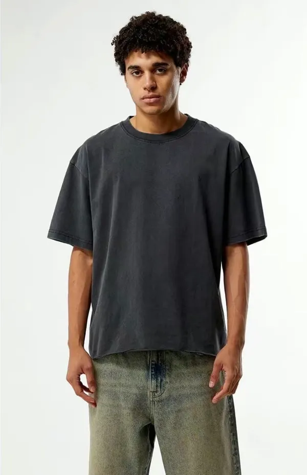 Pacsun Washed Black Premium Cropped T-Shirt - Image 2