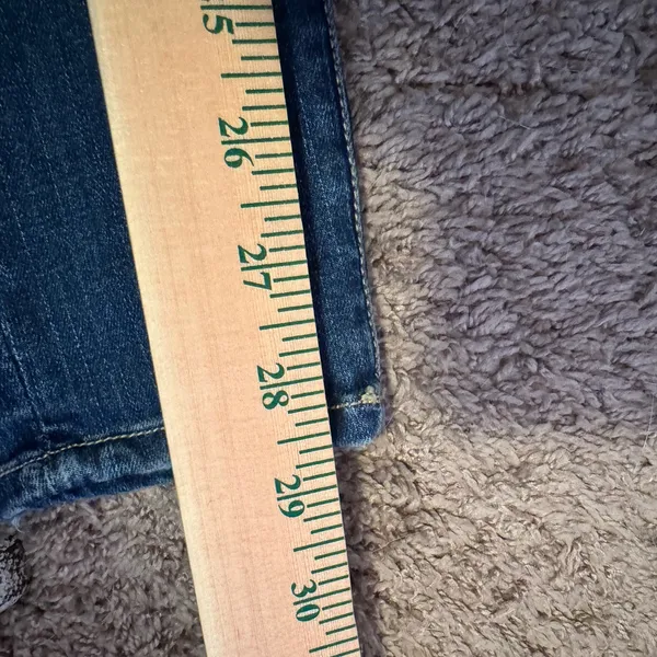 American Eagle distressed Curvy Super High Rise Jeggings‎ dark wash size 4 - Image 10