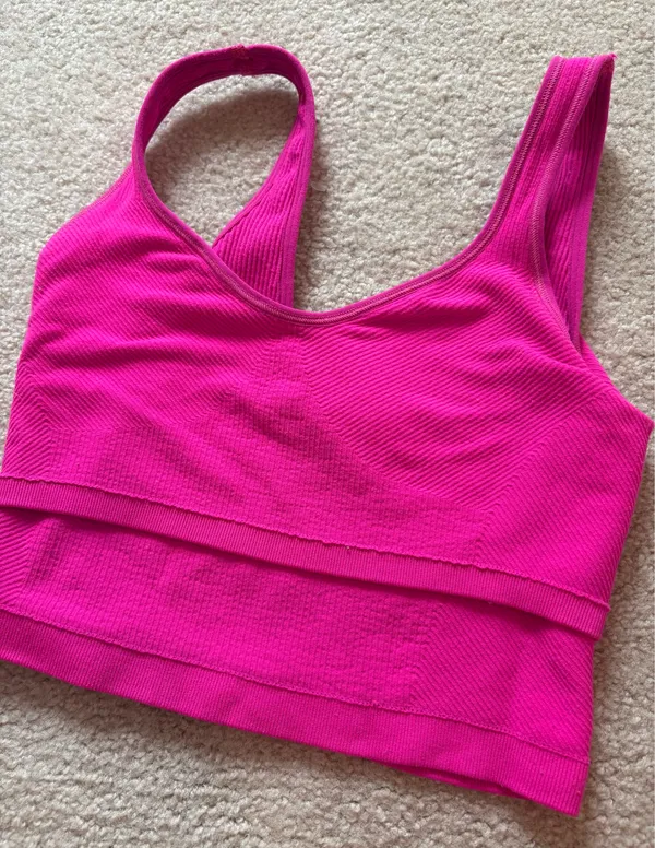 Free People Movement Pink Cropped Tank - Image 6