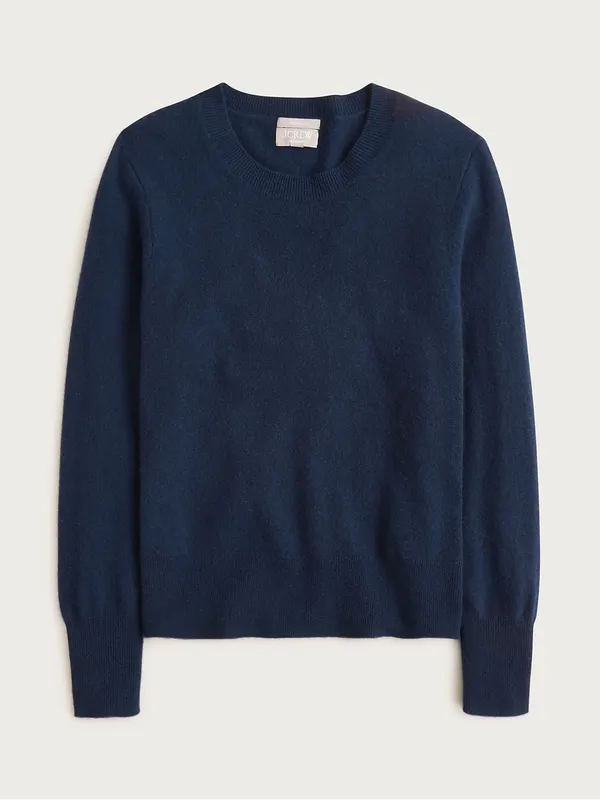 J. Crew Cashmere classic-fit crewneck sweater in Navy Blue Size XXS NWT - Image 4