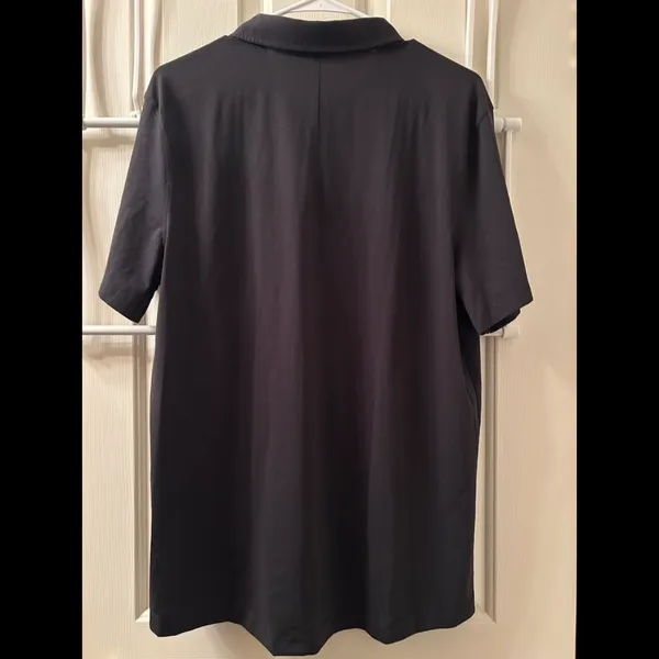 Lululemon Mens Short Sleeve Polo Shirt Black Size Large Approx. Casual Collared - Image 2