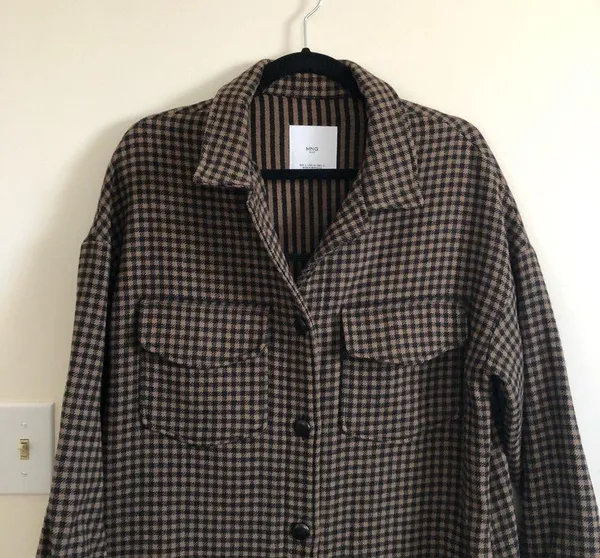 Mango houndstooth shirt jacket - Image 2