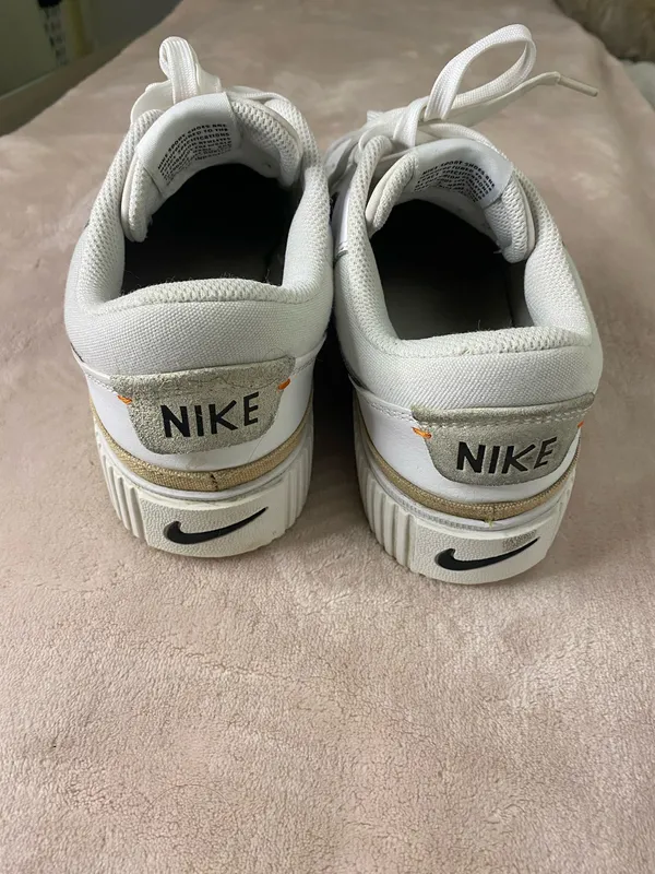 Nike Womens Court Legacy Lift White Black Hemp Shoes Size 8.5 - Image 3
