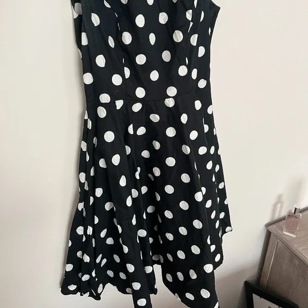 Grace Karin small black‎ polka dot dress - Image 2