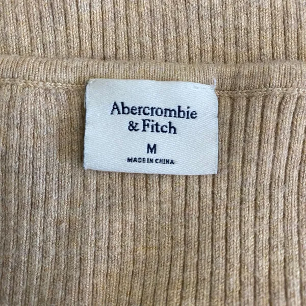 Abercrombie & Fitch Sweetheart Corset Knit Bodysuit‎ Women’s Size M Tan - Image 2