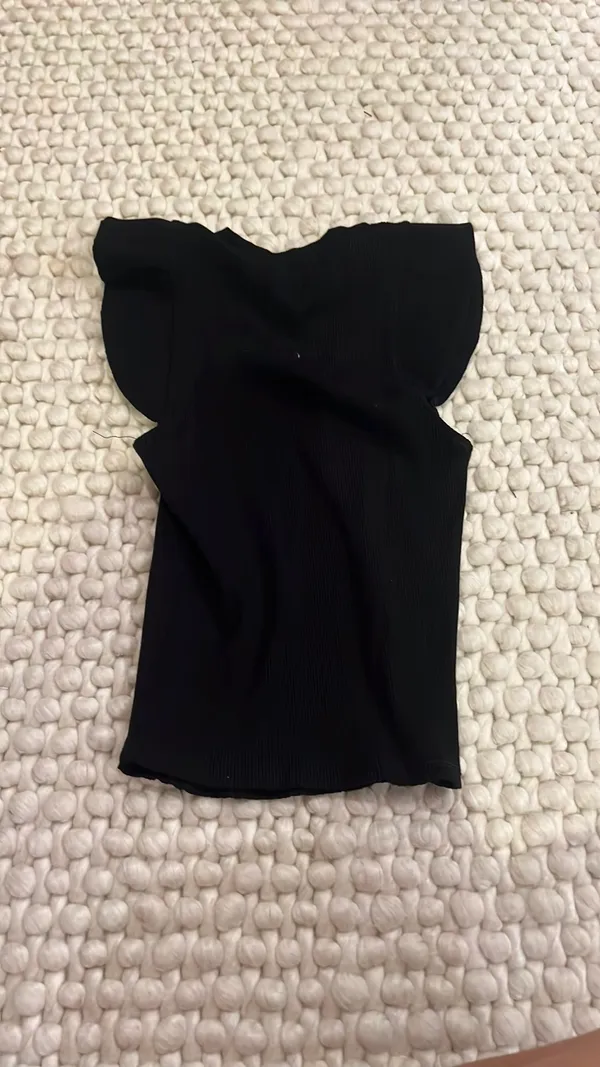 Black Francesca’s Ruffled Tank Top - Image 3