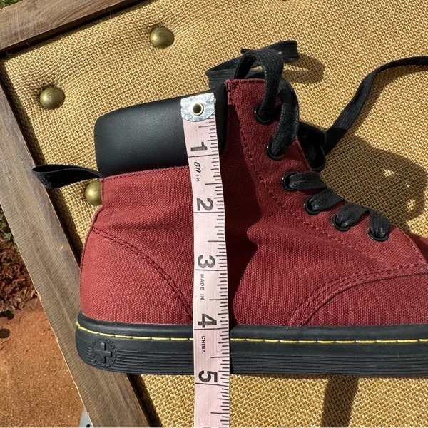 Dr. Martens Maelly Red Canvas Boots Women’s 8 EU 39 UK 6 Lace Up - Image 9