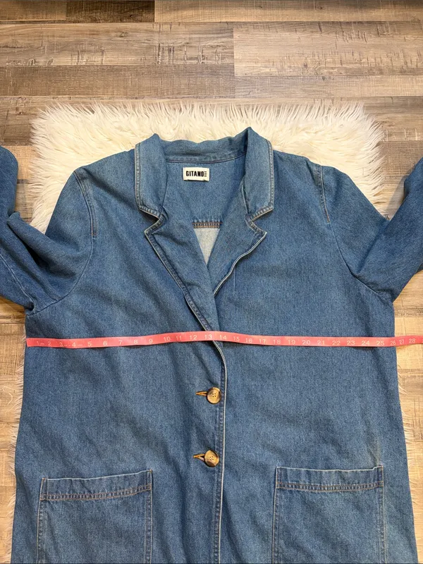 Gitano vintage 80’s 90’s oversized denim blazer L/XL see measurements no tags - Image 4
