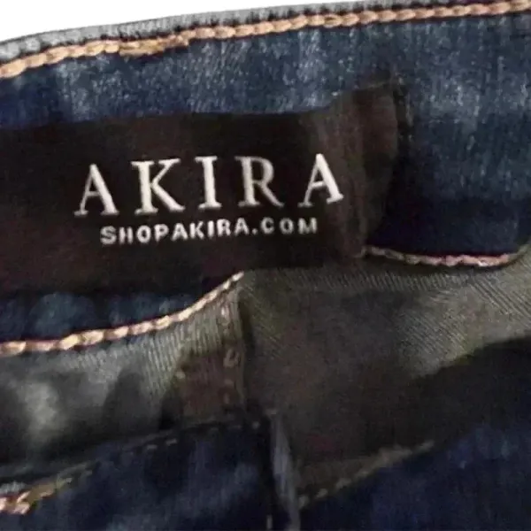Akira Women's High Rise‎ Skinny Jeans Sparkle Rhinestone Blue Size 9 - Image 11