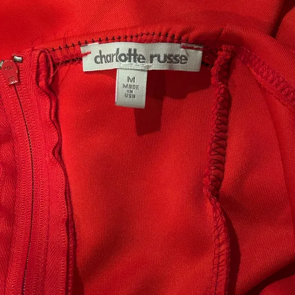 Charlotte Russe off the shoulder red/coral dress - Image 2