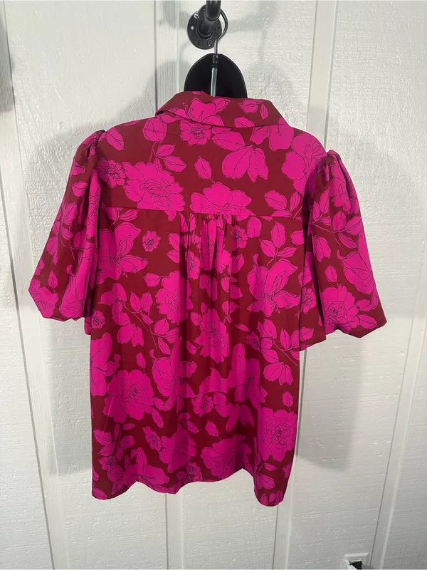 Entro Pink Short Sleeve Top Size 1X EUC - Image 7