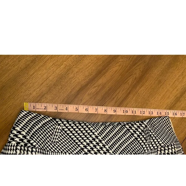 Evan Picone Classic Tailored Black White Houndstooth Plaid Midi Skirt Sze 10 Timeless Career - Image 6