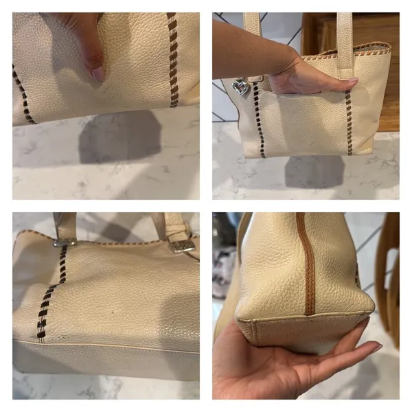 Brighton pebbled beige leather mini tote style D880415 casual everyday use - Image 3