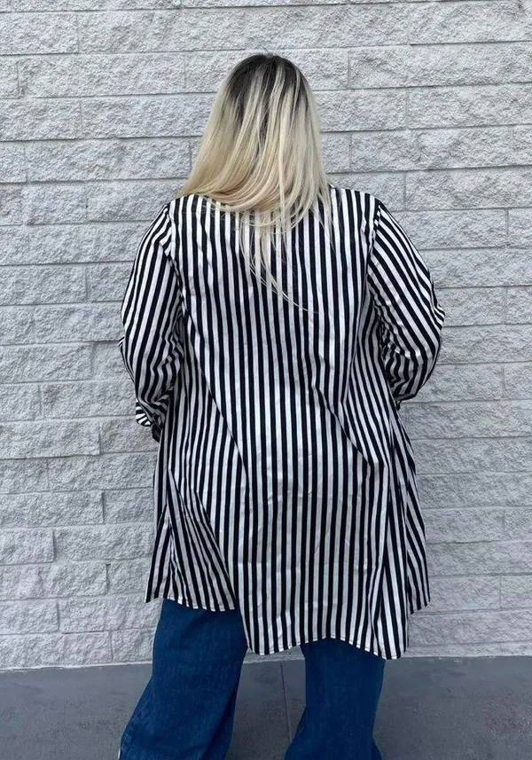 Zara Oversized long sleeve striped shirt sz xxl - Image 3