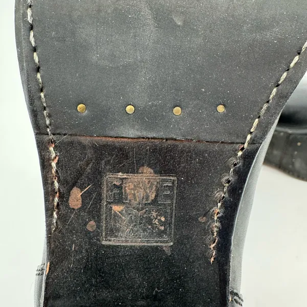 Frye‎ Jackie Zip Short Black Leather Ankle Boots Size 8.5B - Image 6