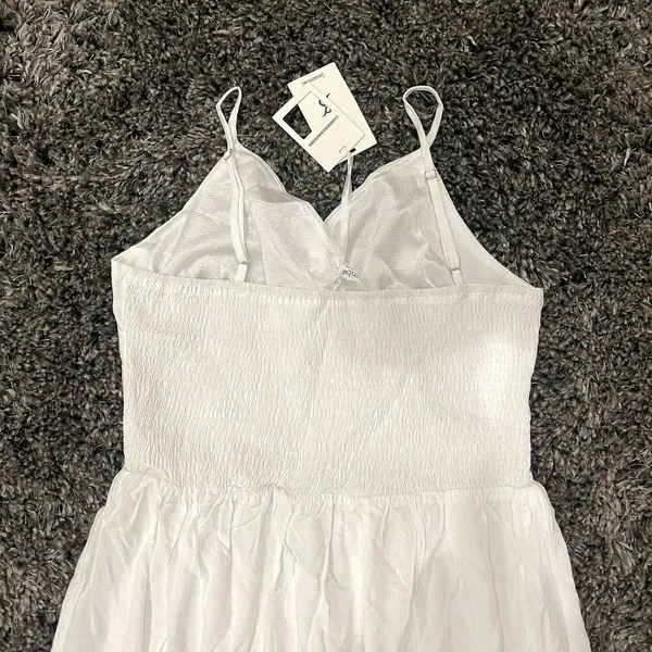Jasambac Lace Accent Maxi Dress in White, Size M​​​​​ - Image 5