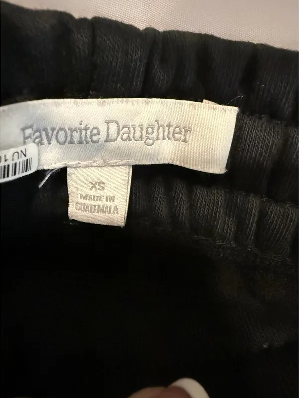 Favorite Daughter Black Wide Leg Sweatpants XS - Image 4
