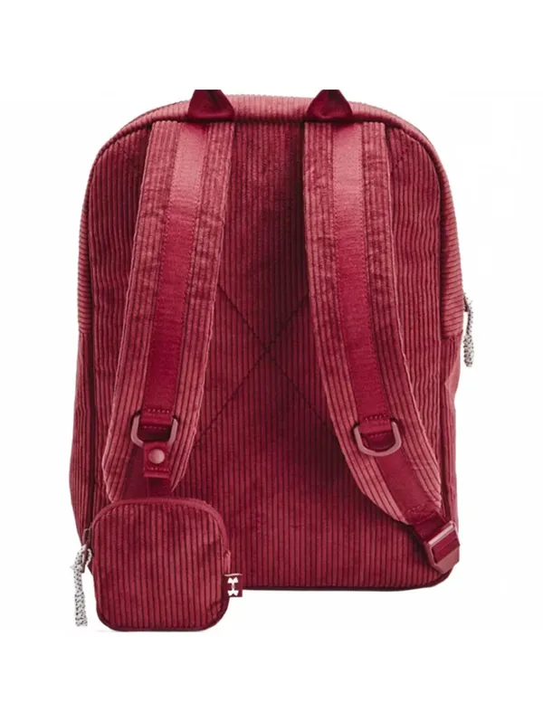 Under Armour Corduroy Backpack Small Detachable Pouch Cardinal Red Women's 10L - Image 2