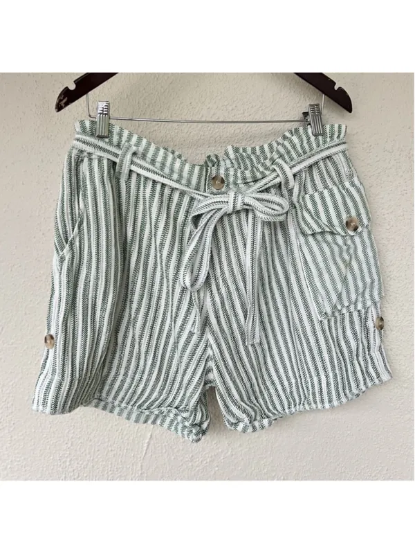 Free People Fp One Harriet Striped Shorts Mint Chip Combo Pocket M Coastal Beach - Image 2