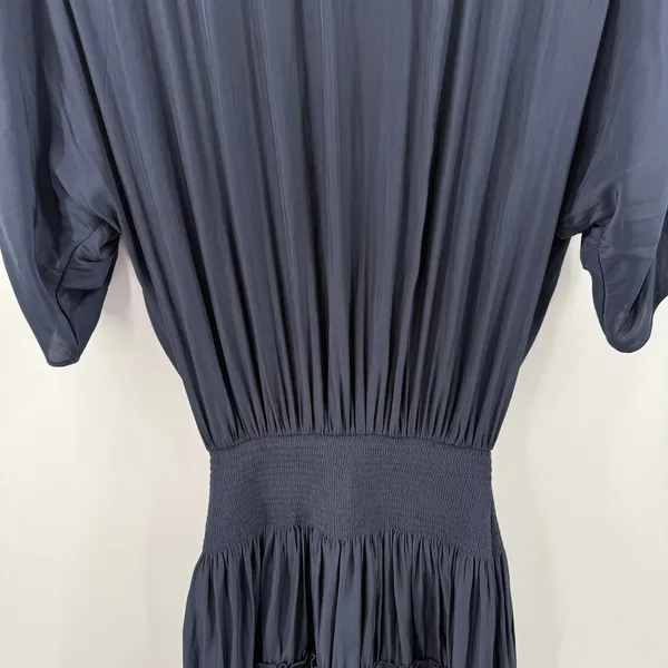 Ramy Brook Tilda Dress Women’s Size XXS Crossover Mini Ruffle Smocked navy blue - Image 13