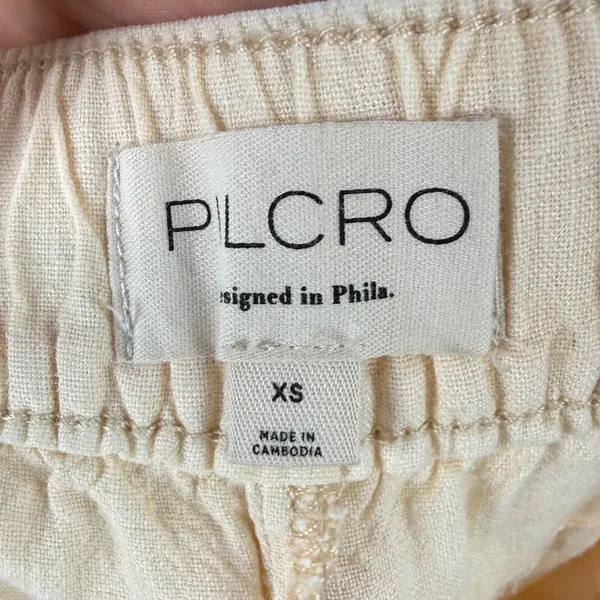 Anthropologie x Pilcro Linen‎ Drawstring Pants in Cream Size Extra Small - Image 6