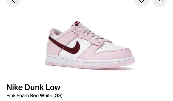 Nike dunk low pink foam red white - Image 2