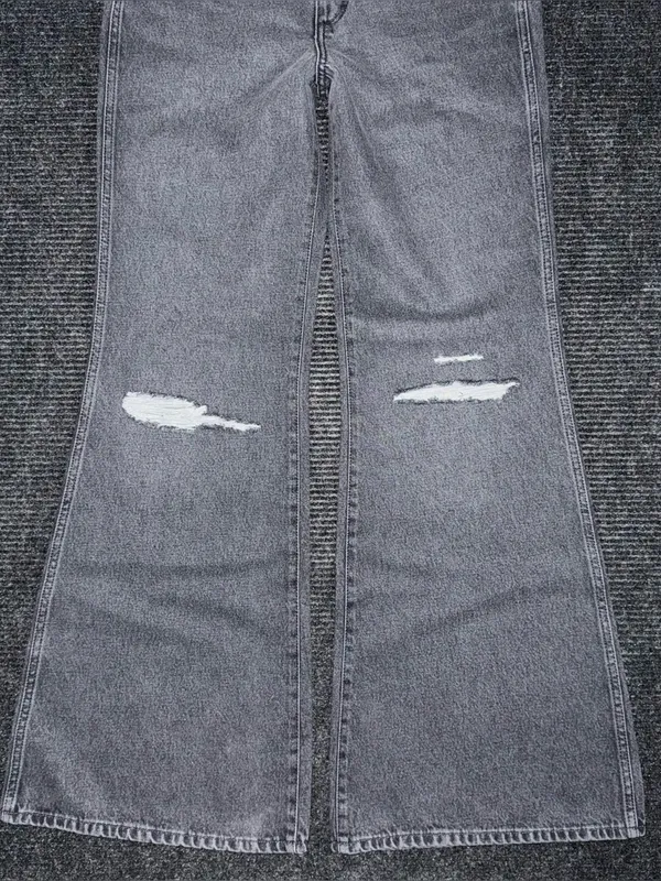 Wrangler Womens Heart Patch Wanderer Flare Jeans High Rise Black 28 x 34 Western - Image 5