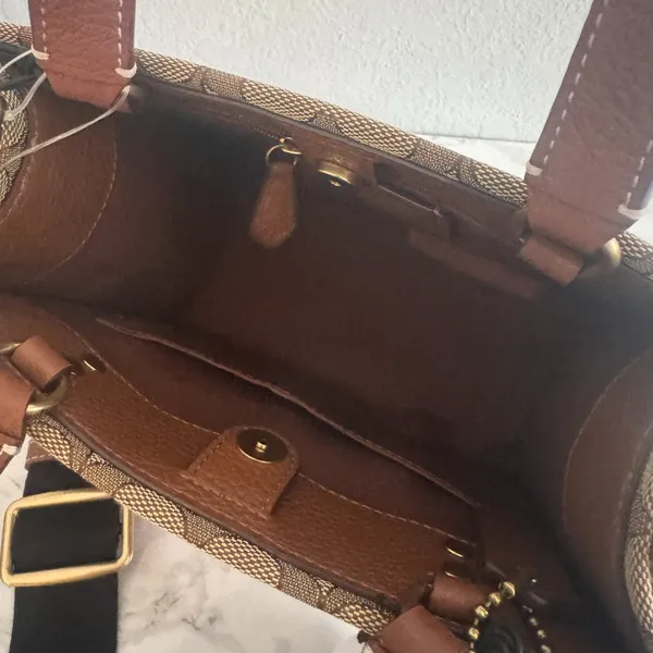 Disney X Coach Dempsey Tote 22 In Signature Jacquard With Mickey Mouse cm199 - Image 6
