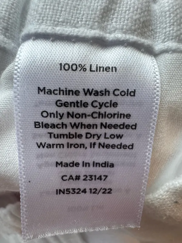 Talbots 100% Linen‎ White Pull On Cargo Ankle Pants Small - Image 3