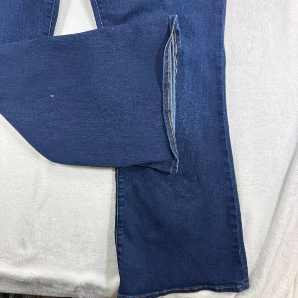J.Crew 33X32 Full‎ Length Flare Jean Dark Wash Stretch Denim High Rise Classic - Image 8