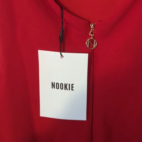 NWT Nookie Sz XS Scandal Red Halter Chain Scuba Mini Party Cocktail Dress Sexy - Image 6