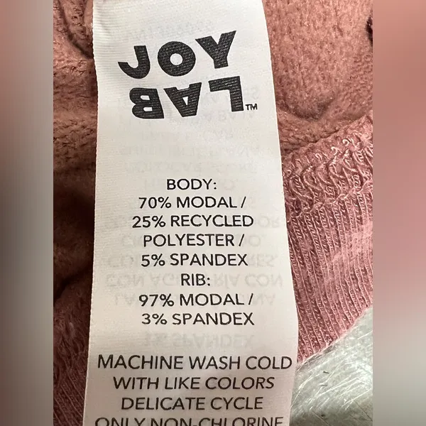 JoyLab Dusty Rose Sweatshirt with Thumb Holes - Size XL - GUC - Image 7