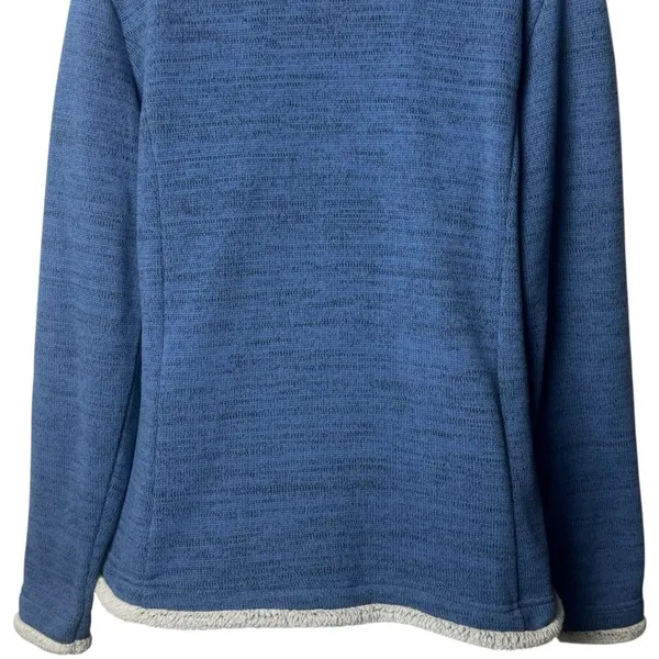 Kuhl Blue Quarter Zip Mock Neck Sherpa Lined Fleece Pullover Cabincore‎ Hiking L - Image 8