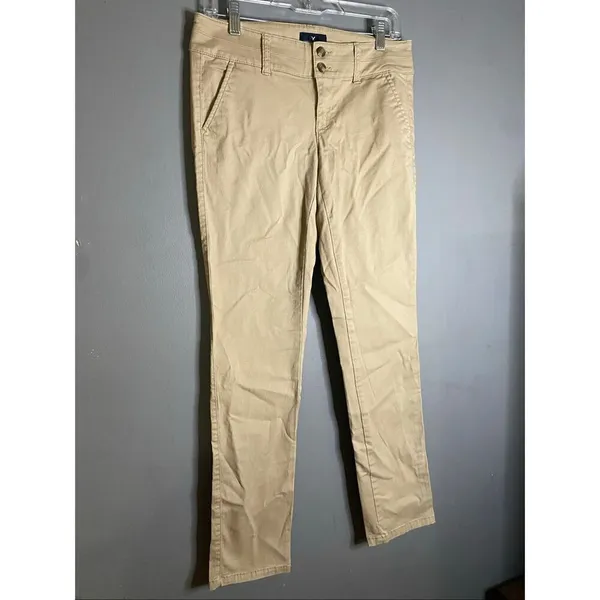 American Eagle Brown Kakhi Skinny Stretch Pants Size 4 NWOT - Image 2
