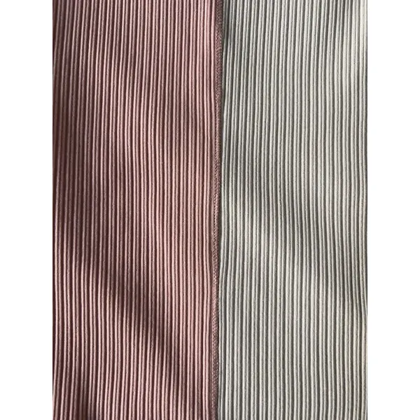 Daily Practice Anthropologie Pink Cream Color Block Ribbed Robe Duster XL - Image 9