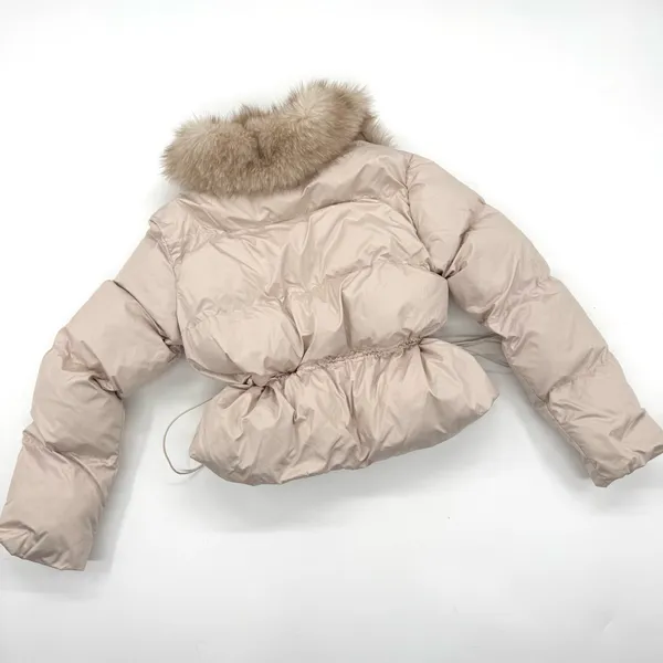 Winter Jacket Short Jacket Coat Trench Overcoat Parka Puffer Fur Collar Bomber - Image 10